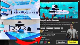 Escape From The Submarine | How To Escape From Submarine In PubgMobile | Code: 7584781 | Tips/Tricks