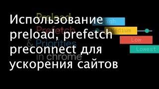 Preload, prefetch, preconnect для ускорения сайтов