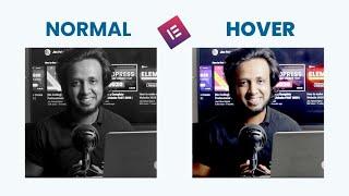 Black & White TO Color Image on Hover using Elementor