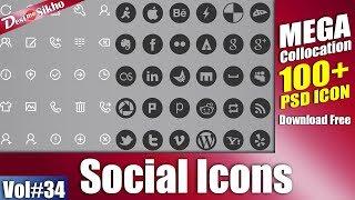 100+ Social Icons For Photoshop Download Free Vol#34 desimesikho 2019