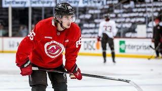 Jack Hughes training