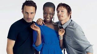 norman reedus being jealous over andrew lincoln and danai gurira for 3 minutes straight