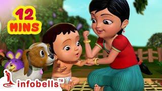 நண்டூறுது நரியூறுது கிச்சு கிச்சு கிச்சு கிச்சு | Tamil Rhymes for Children | Infobells