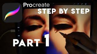 PROCREATE PORTRAIT DRAWING - STEP BY STEP TOTURIAL PART 1