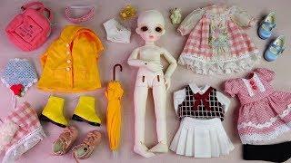 구체관절인형 리나슈슈 레인드롭 안나 개봉후기BJD LINA chouchou Limited Rain drop ANNA Box opening/dress up doll asmr 4K