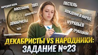 Декабристы и народники: сравнение для задания №23 I ОГЭ по Истории I Умскул