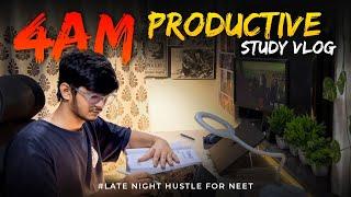 4 AM STUDY VLOG | LATE NIGHT HUSTLE FOR NEET 2024 | VLOG 70