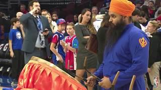 Dashmesh Nagara Jatha at 76ers Sikh Heritage Night 2017