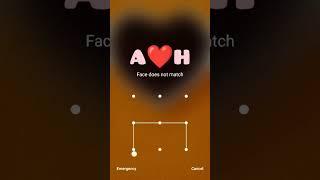 A love H pattern lock ️ || AH Phone lock || Love status #status