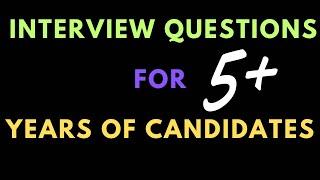 Automation Testing Interview Questions for Experienced Candidates | Selenium Interview Questions