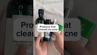 Actual products that cleared my acne skin #acne #acnetreatment #acneproneskin