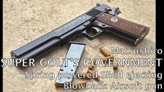 Matsushiro SUPER COLT'S GOVERNMENT Spring powered Shell ejecting Blowback Airsoft gun