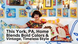 Inside a Vibrant Home with Custom Wallpaper & Vintage Charm | Home Tours