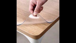 1.5mm Thick Premium Transparent Scrub or Crystal Clear Table + Desk + Benchtop Protector