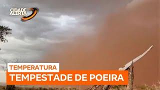 Tempestade de poeira surpreende e provoca queda de temperatura no interior de São Paulo