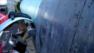 Hydron Industrial Ltd using the RPR Induction Coating Removal System to strip steel pipe