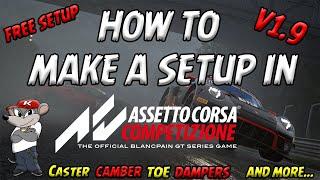 How to make a basic - But fast setup in Assetto Corsa Competizone V1.9