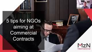 "Five tips for NGOs aiming at commercial contracts" webinar recording