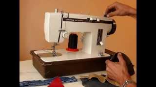 Sewing machine Швейная машина Privileg Voll Zick-Zack 159 test кожа, джинс. 2