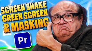 How To Edit Screen Shake, Green Screen & Masking! (Premiere Pro)