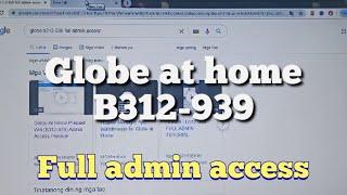 Globe at home b312-939 admin access