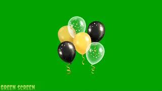 Balloons Party Green Screen Animations | HD Chroma Key Balloon Effects