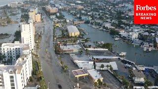 Drone Footage Shows Devastating Impact Of Hurricane Helene On Treasure Island, Florida