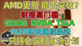 美股 AMD重要更新，能否突破？财报高门槛！GOOG、NVDA、TSLA跟踪！美、加、墨贸易战结束！PLTR财报继续飙涨！一个持仓获利离场计划！