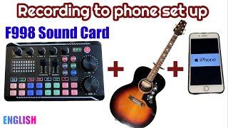 F998 Sound Card to Acoustic Guitar in 2 ways