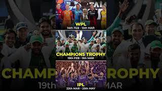 𝑻𝒓𝒊𝒑𝒍𝒆 𝑫𝒉𝒂𝒎𝒂𝒌𝒂 𝒐𝒇 𝑪𝒓𝒊𝒄𝒌𝒆𝒕 WPL, Champions Trophy & IPL—️#ODIs #T20s #ChampionsTrophy #Cricket