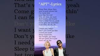 APT"- ROSÉ_&Bruno_Mars_songlyrics||#ytshorys#lyrics#apt#rosé #brunomars