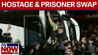 4 Israeli hostages handed over in exchange for Palestinian prisoners | LiveNOW from FOX