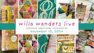 Willa Wanders was live! Watercolor for Relaxation painting, chatting about art and life!