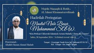 LIVE | MAULID NABI MUHAMMAD SAW 1446 H MAJELIS AL ISKHO 28-09-2024 | Ciwaringin Kec. Bogor Tengah