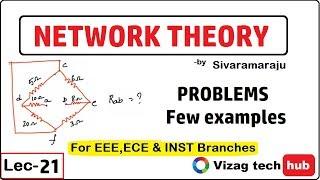 NETWORK THEORY || Lec-21 || problems :- To find Rab || by SIVARAMARAJU ||