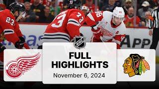 NHL Highlights | Red Wings vs. Blackhawks | November 06, 2024