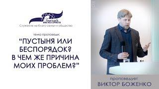 Пустыня или беспорядок? В чем же причина моих проблем? Виктор Боженко. 03/02/19