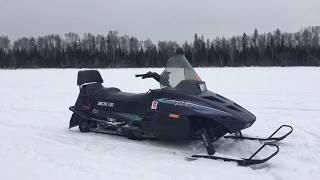 1995 Arctic Cat Puma 340 2up Snowmobile riding Chippewa Flowage