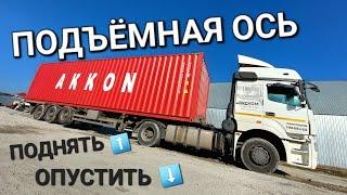 ПОДЪЁМНАЯ ОСЬ.  Опустить / поднять ленивец вручную.