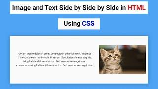 How to Align Image & Text Side by Side in HTML using CSS