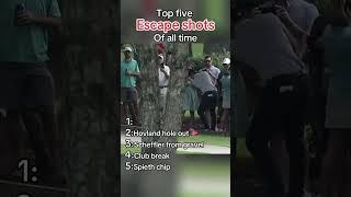 Top 5 of the best Escape Shots in golf ️ #golf #top5 #vrialvideo