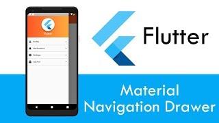 Flutter - Creating Custom Material Navigation Drawer [ Drawer | Inkwell ]