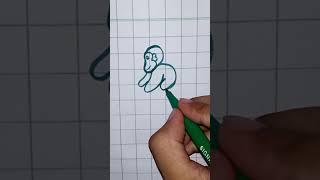 easy monkey drawing#viral#top#trending#youtube#shorts