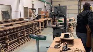 Milling the top parts for a thick workbench top