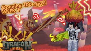 Hatching 100 SUN EGGS!!! Solstice event 2024 ( dragon adventures Roblox )