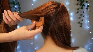 ASMR massage Nape focus | Brushing, scratching, parting, massage  - real person no talking