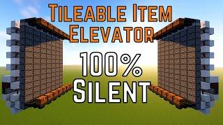 Minecraft Tutorial | Tileable Item Elevator 1.18 | 100% Silent | Storage system