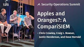 Apples and Oranges?:  A CompariSIEM – SANS Security Operations Summit 2018