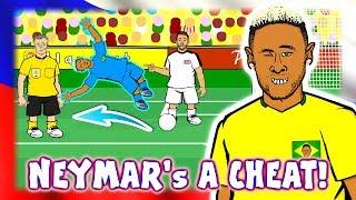 NEYMAR's A CHEAT! (Neymar Dive Brazil vs Costa Rica 2-0 Penalty VAR Goal Highlights)