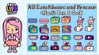 ALL LUNCHBOXES and PENCASES +NARI'S PEN and SOCK in TOCA LIFE WORLD | Toca Boca | NecoLawPie